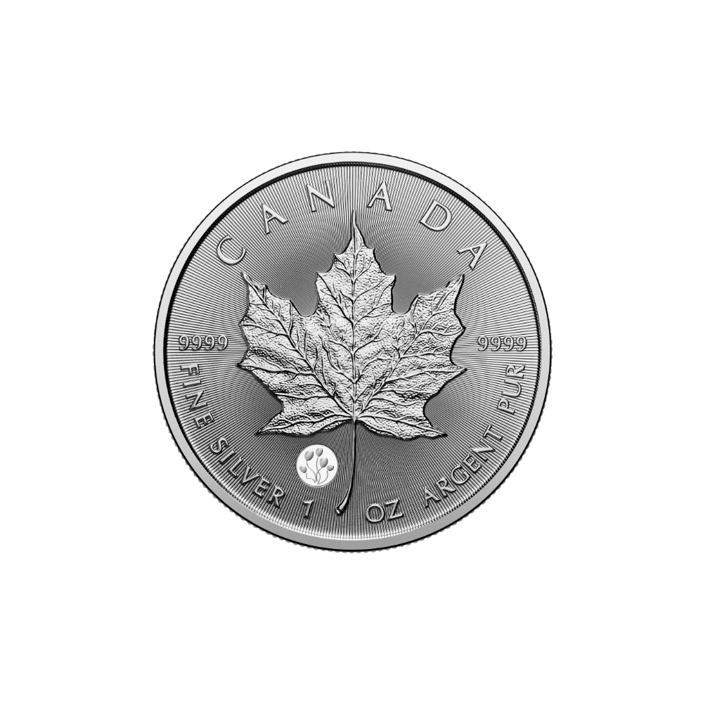 2026 Treasured Silver Maple Leaf: Celebration Privy Mark 1 Oz 99.99% Pure Silver Coin (Premium Bullion) Royal Canadian Mint