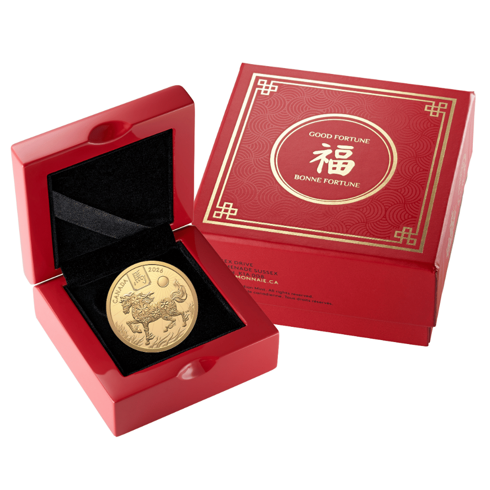 Lunar Year of the Horse Pure Gold Coin 2026 Royal Canadian Mint