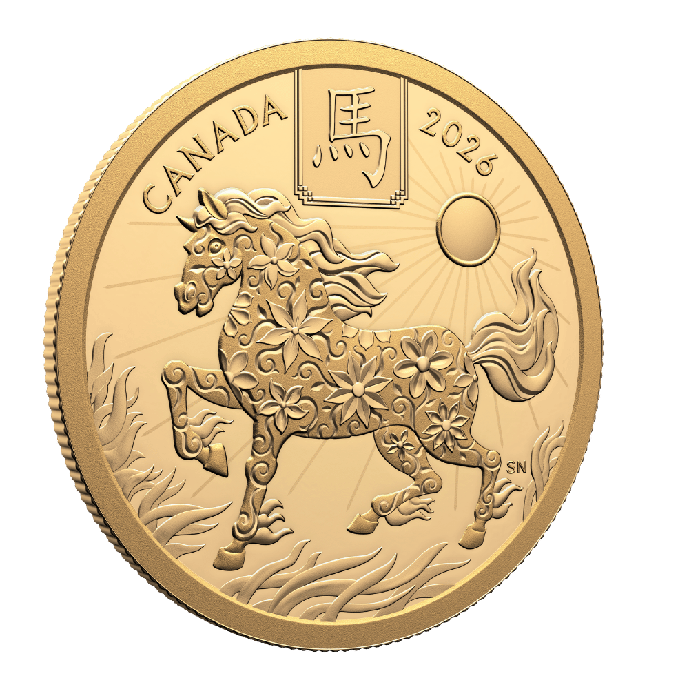 Lunar Year of the Horse Pure Gold Coin 2026 Royal Canadian Mint