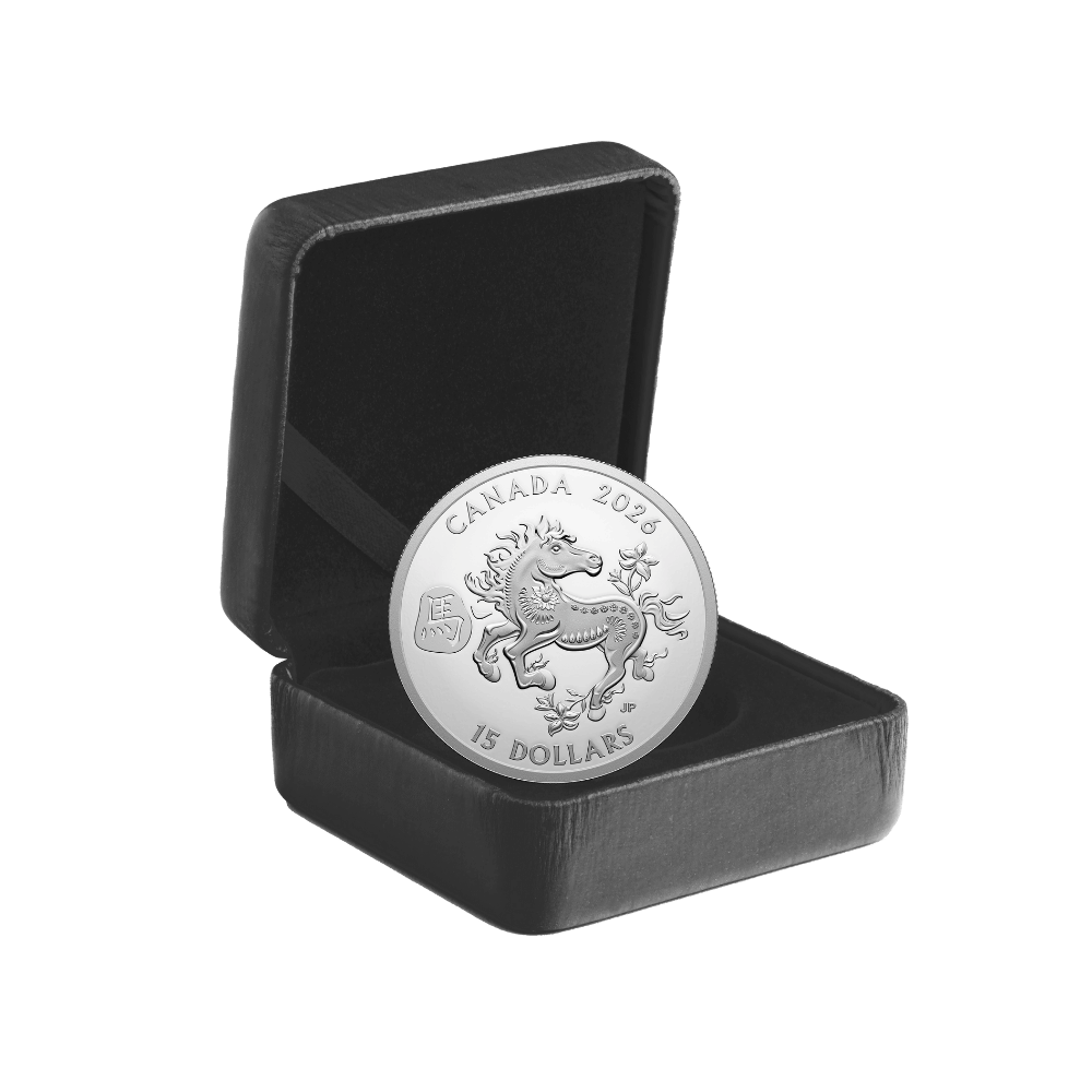 Lunar Year of the Horse 1 Oz Fine Silver Coin 2026 Royal Canadian Mint