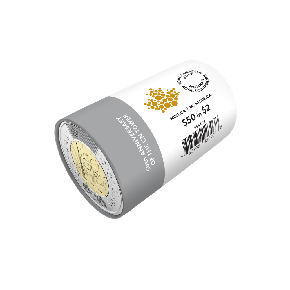 2026 $2 50th Anniversary of the CN Tower Non-colourized Special Wrap Roll