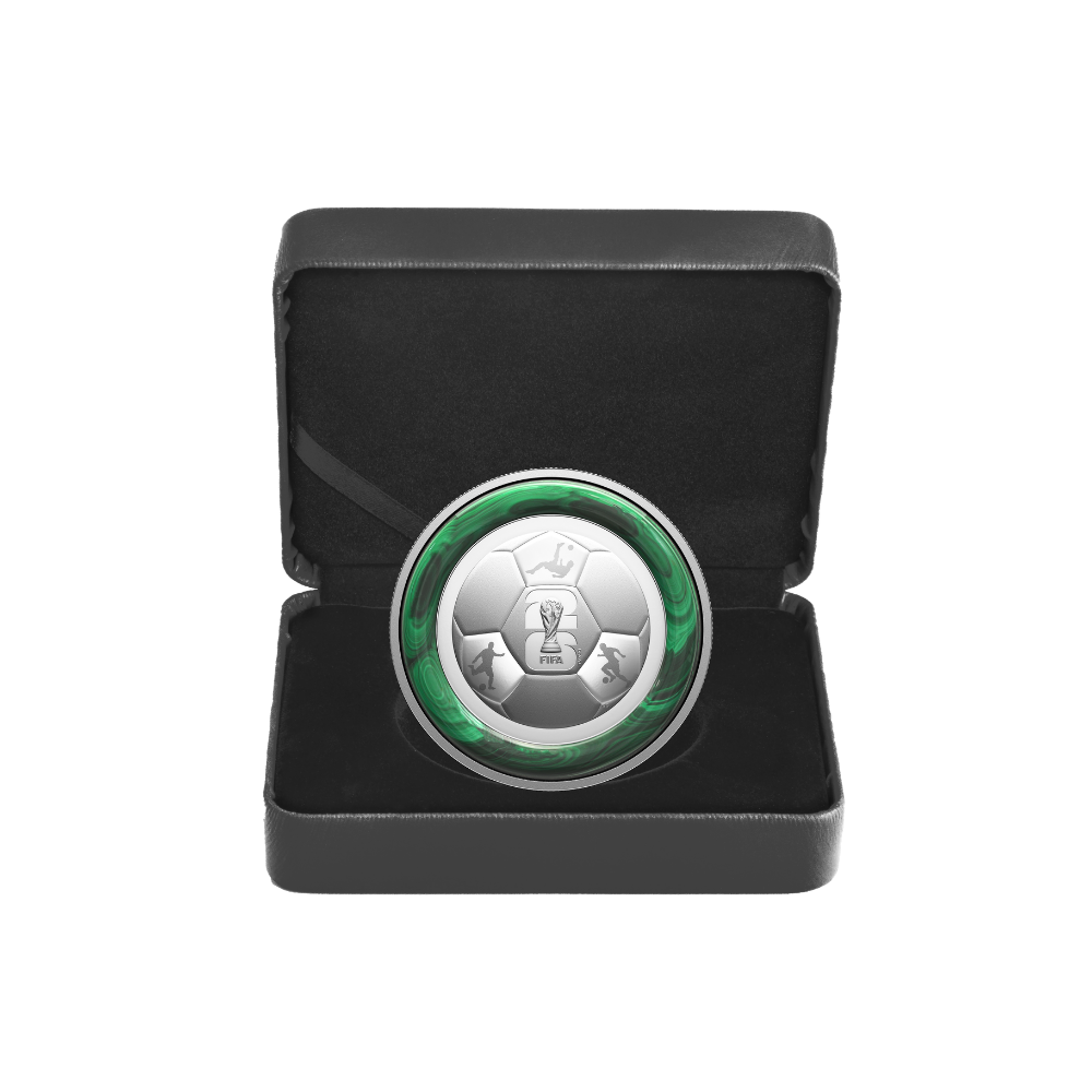 FIFA World Cup 2026ᵀᴹ The Trophy 5 Oz Fine Silver Coin Canada 2026 Royal Canadian Mint