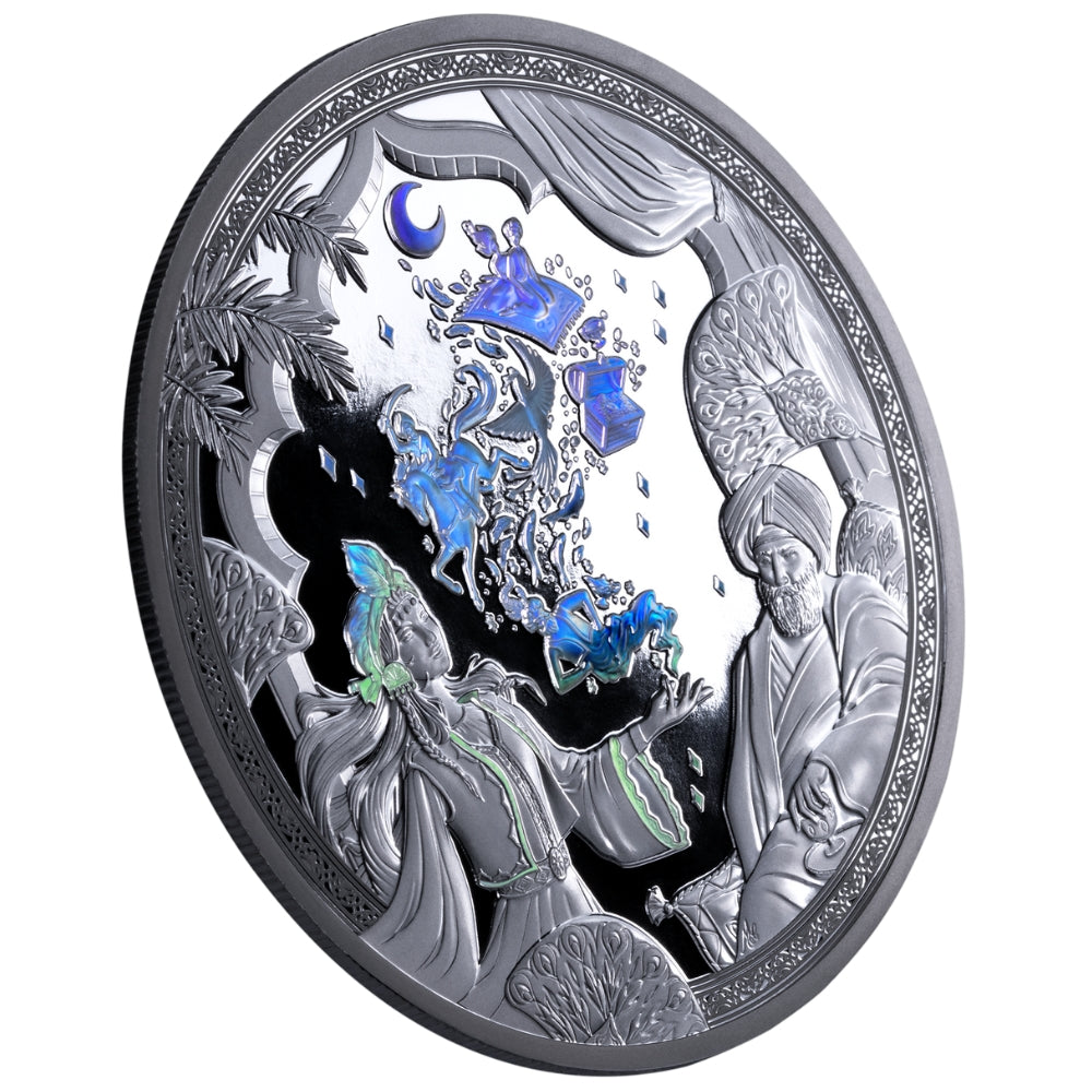 1001 Nights Echoes of the Ancient East 2 Oz Silver Coin 2025