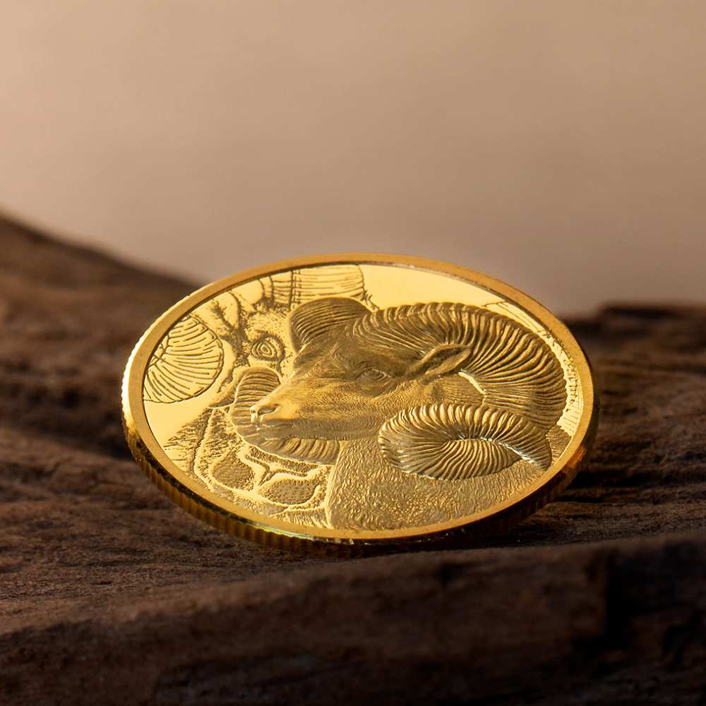 Magnificent Argali Wild Mongolia Gold Coin 2022