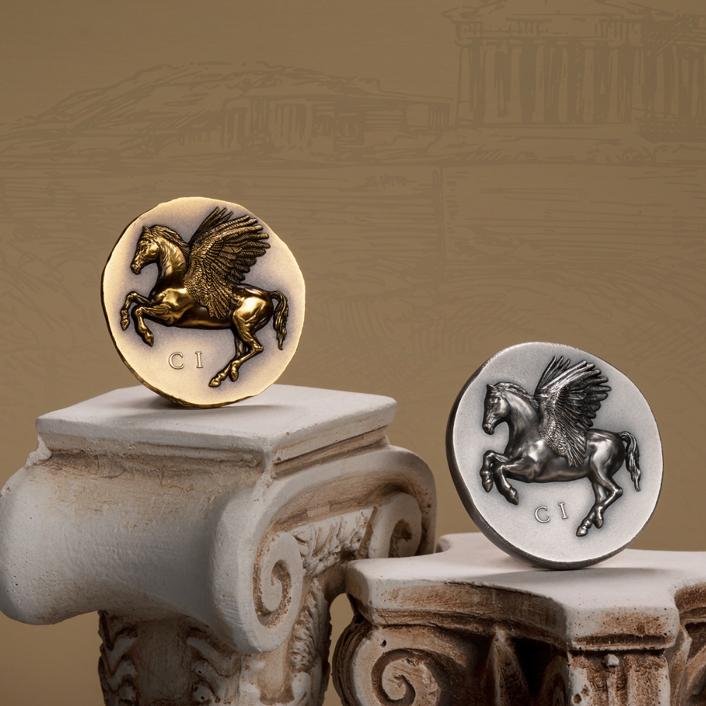 PEGASOS Numismatic Icons 1 Oz Gold Coin $250 Cook Islands 2022