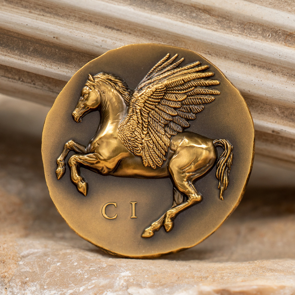 PEGASOS Numismatic Icons 1 Oz Gold Coin $250 Cook Islands 2022