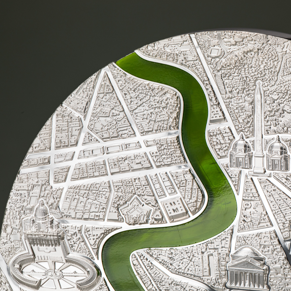 Roma Tiffany Art Metropolis Rome 1 Kg Kilo Silver Coin 2022