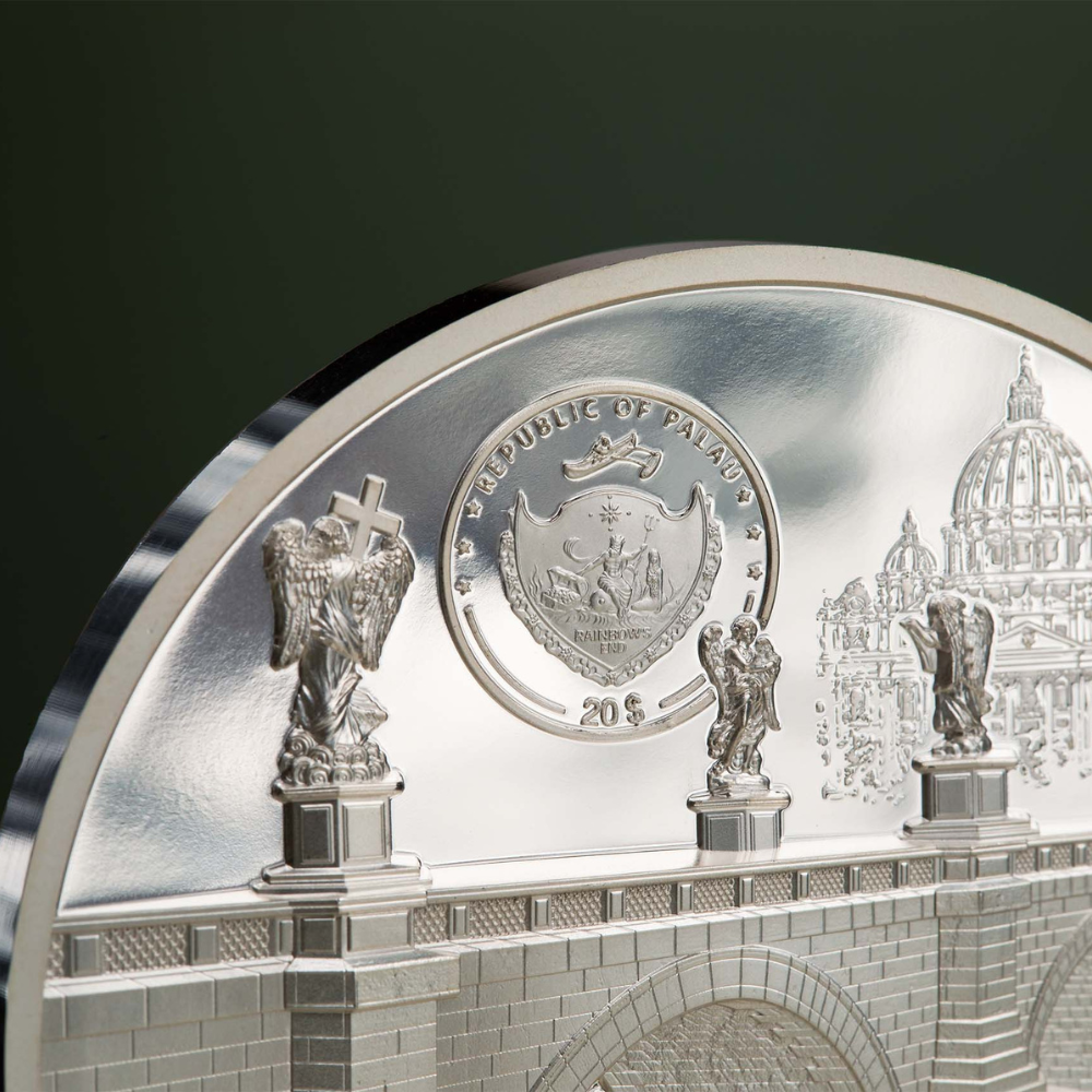 Roma Tiffany Art Metropolis Rome 3 Oz Silver Coin 2022