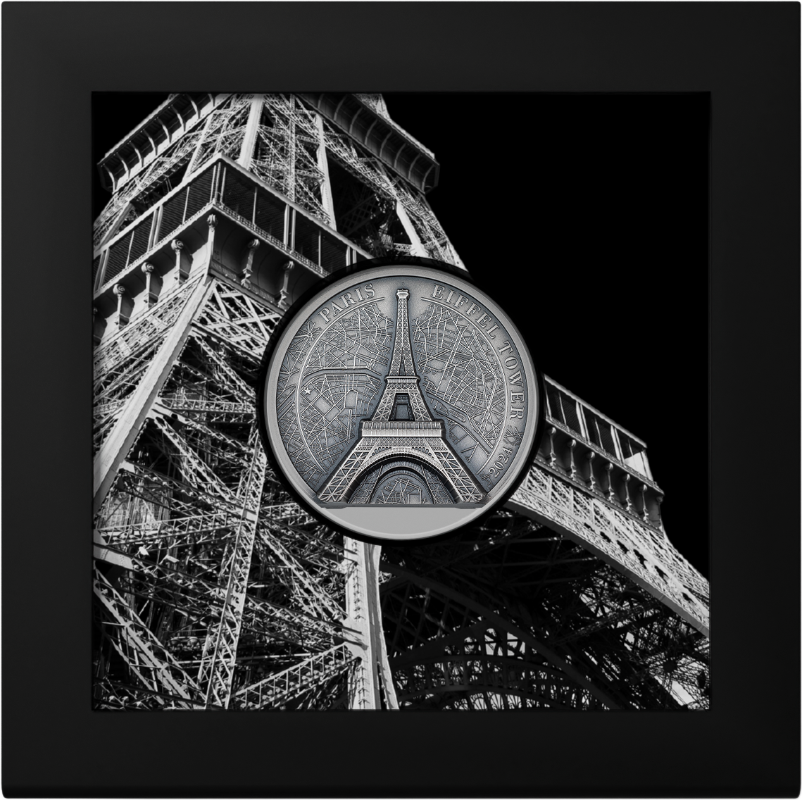 EIFFEL TOWER Historical Monuments 2 Oz Silver Coin $10 Cook Islands 2024