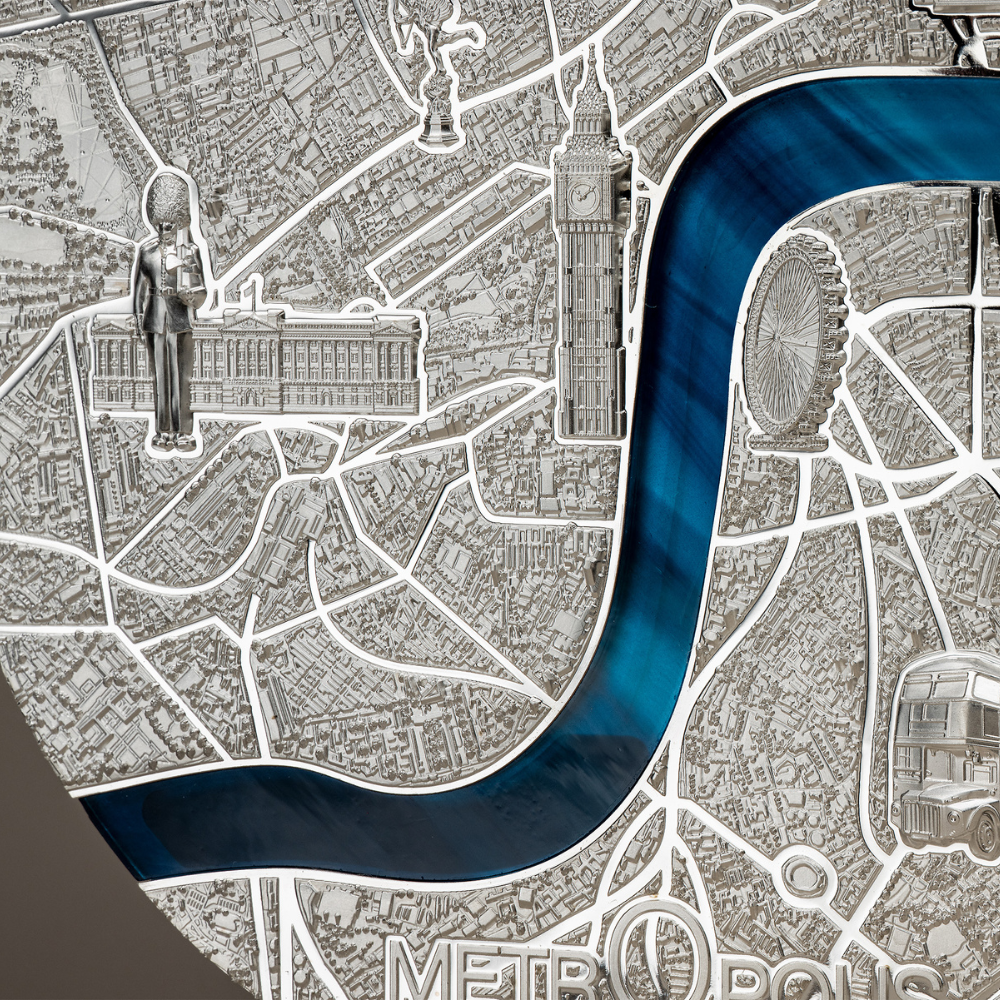 London Tiffany Art Metropolis 1 Kg Kilo Silver Coin 2023