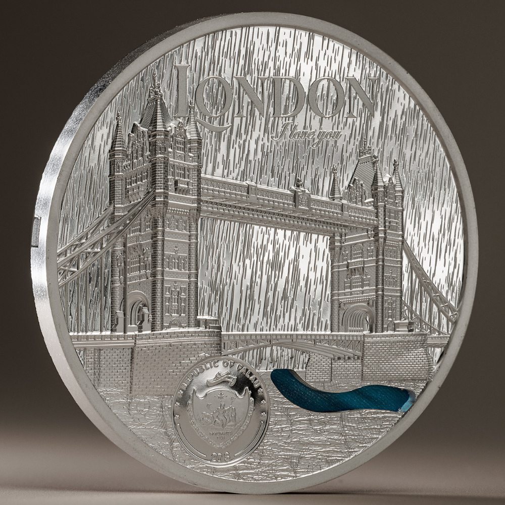 London Tiffany Art Metropolis 3 Oz Silver Coin 2023