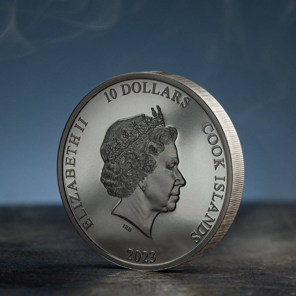 TRAIN Steam Dream 2 Oz Silver Coin $10 Cook Islands 2023