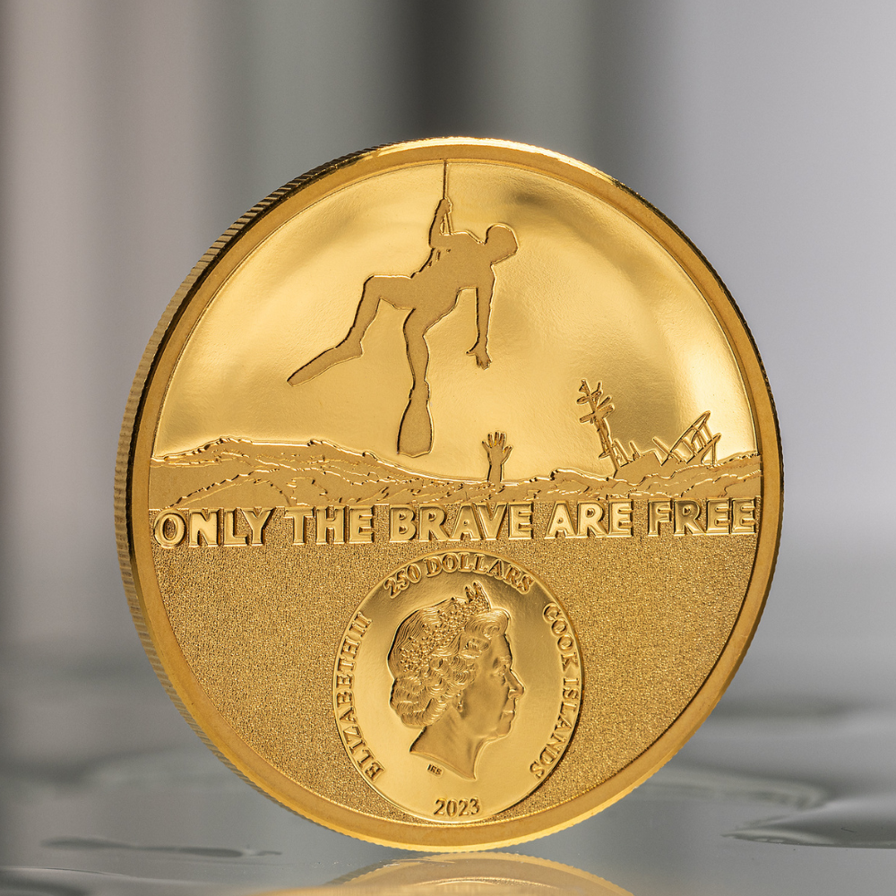 COAST GUARD Real Heroes 1 Oz Gold Coin $250 Cook Islands 2023