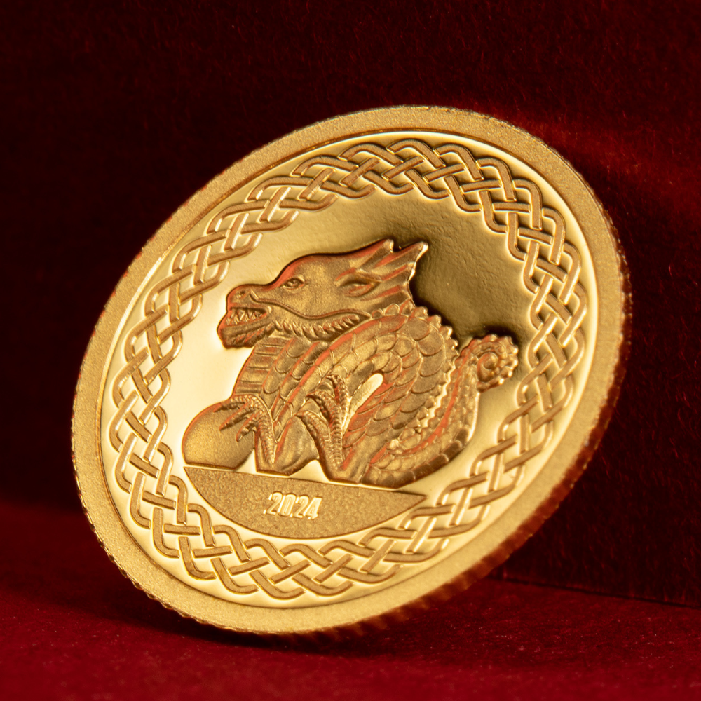 GREAT DRAGON Lunar Collection Gold Coin 1000 Togrog Mongolia 2024