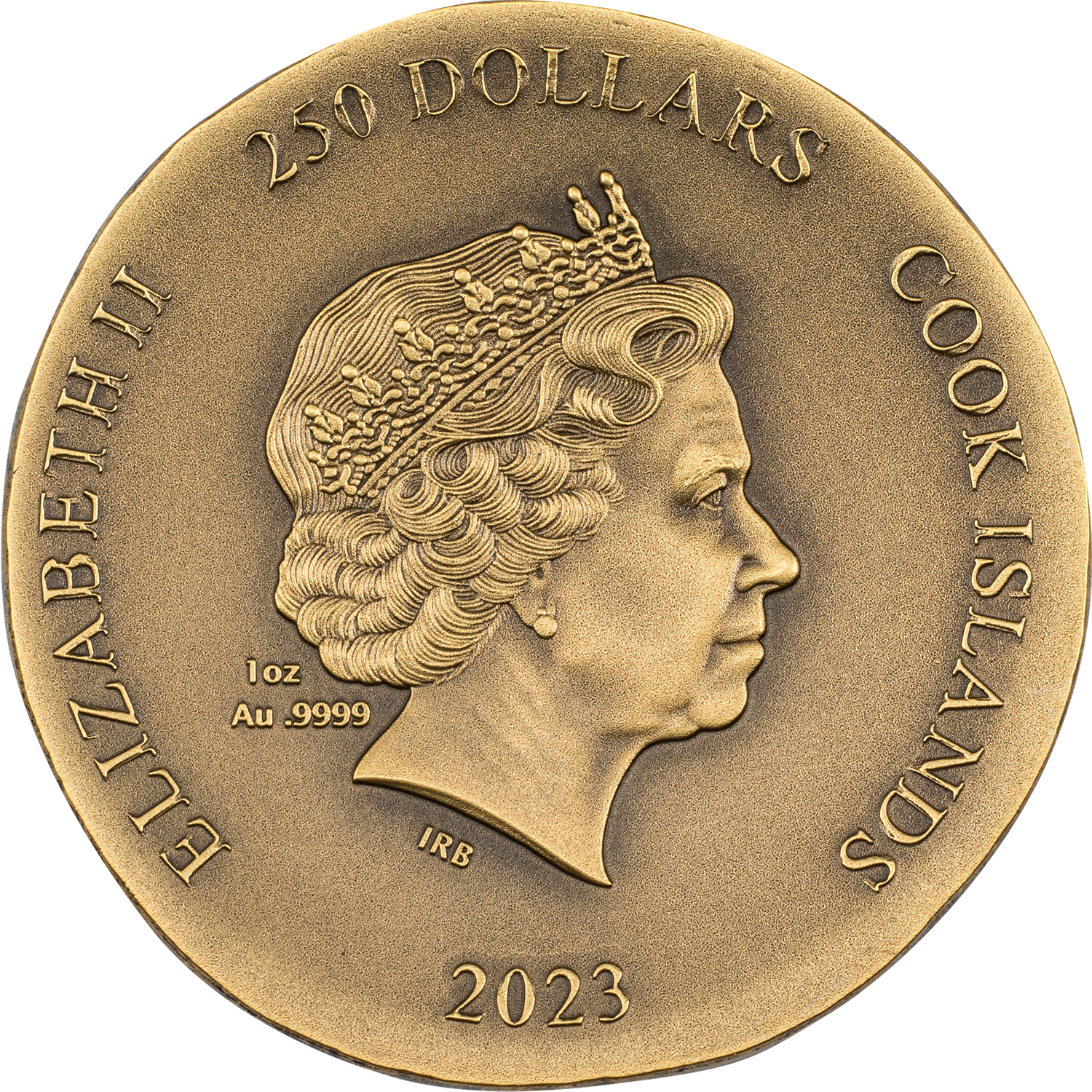 ARETHUSA 1 Oz Gold Coin $250 Cook Islands 2023