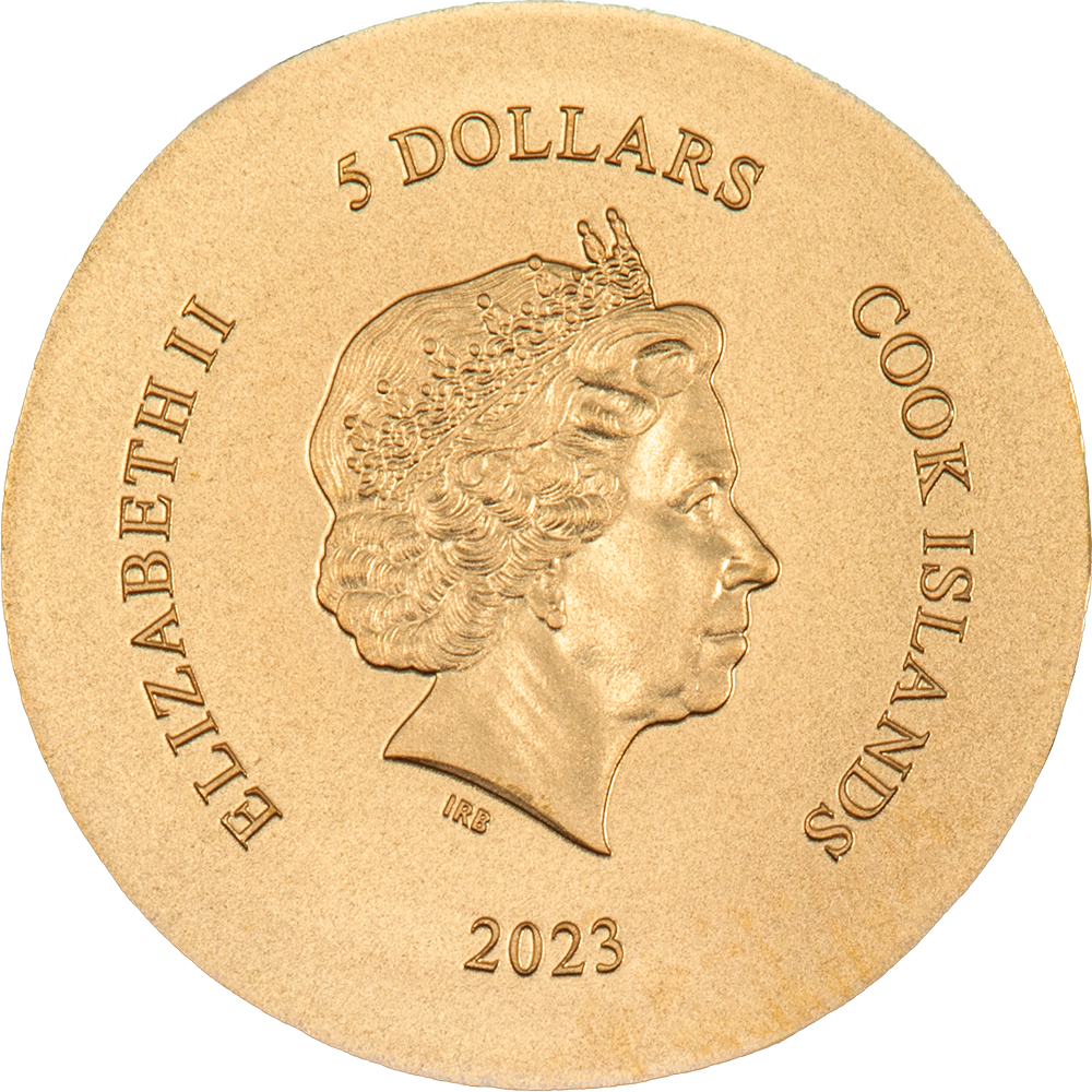 ARETHUSA Gold Coin $5 Cook Islands 2023