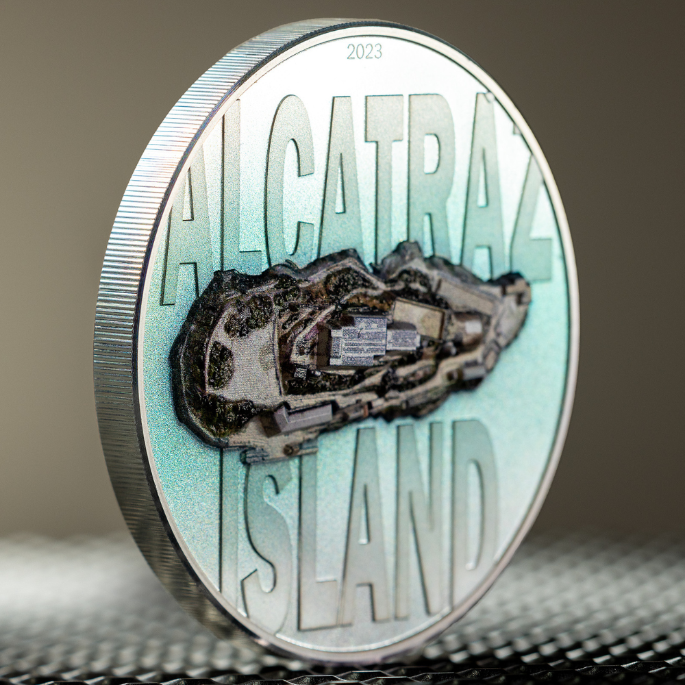 ALCATRAZ ISLAND 3 Oz Silver Coin $20 Cook Islands 2023