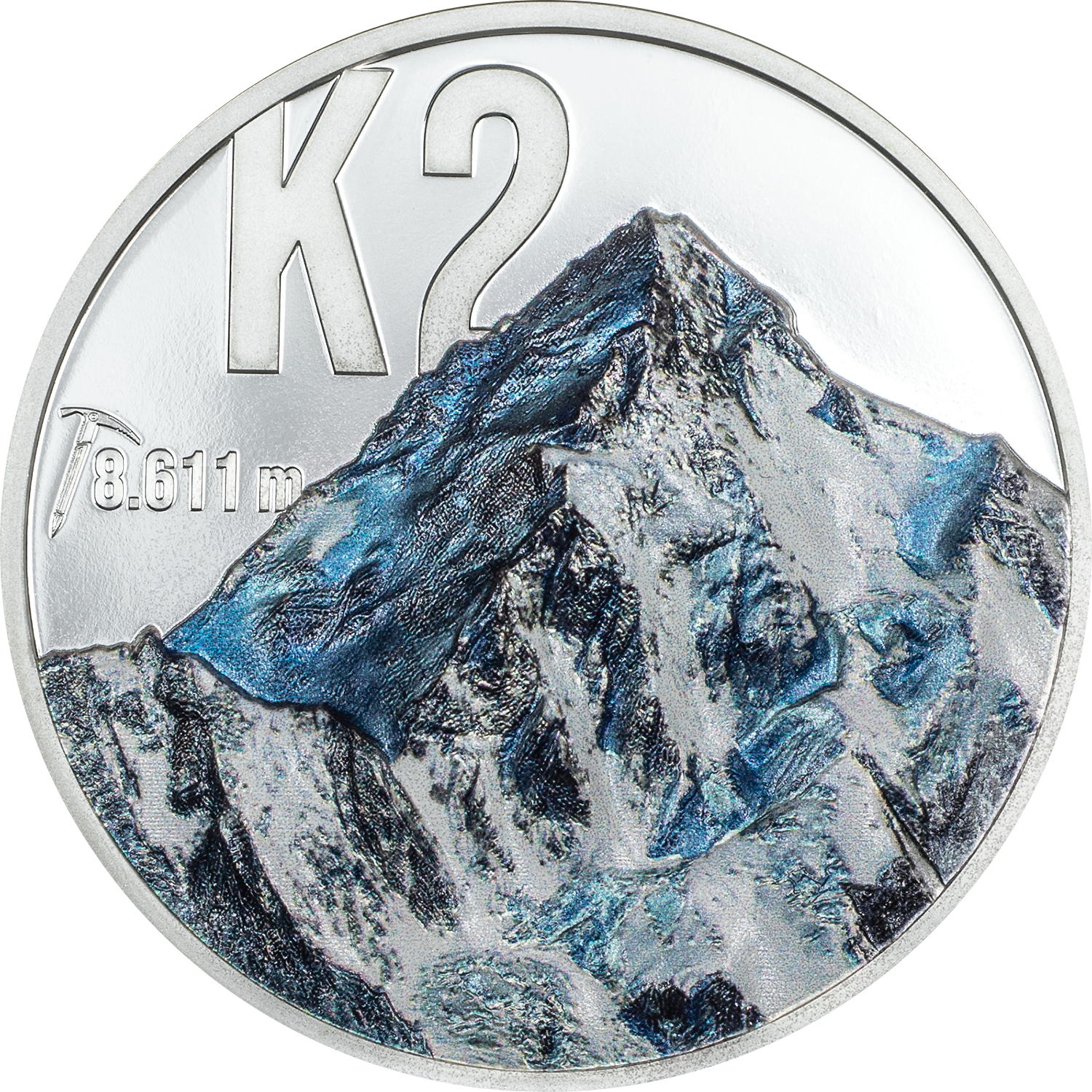 K2 Peaks 2 Oz Silver Coin $10 Cook Islands 2024