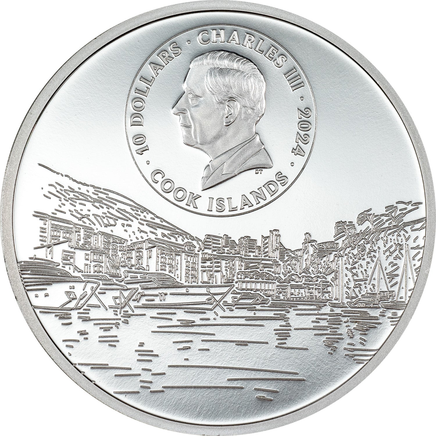 THE ROCK OF MONACO The Architectures Of The World 2 Oz Silver Coin $10 Cook Islands 2024