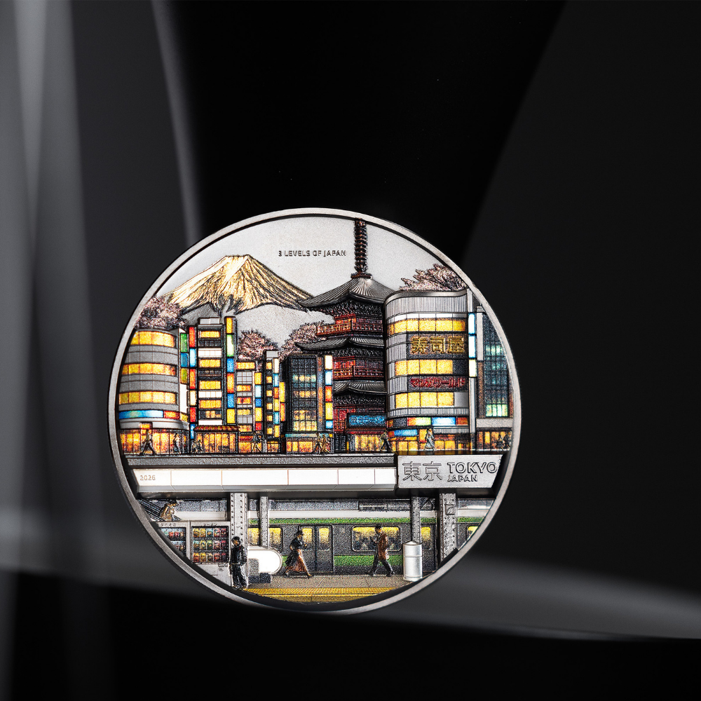 3 Levels of Japan 2 Oz Silver Coin 2026 CIT