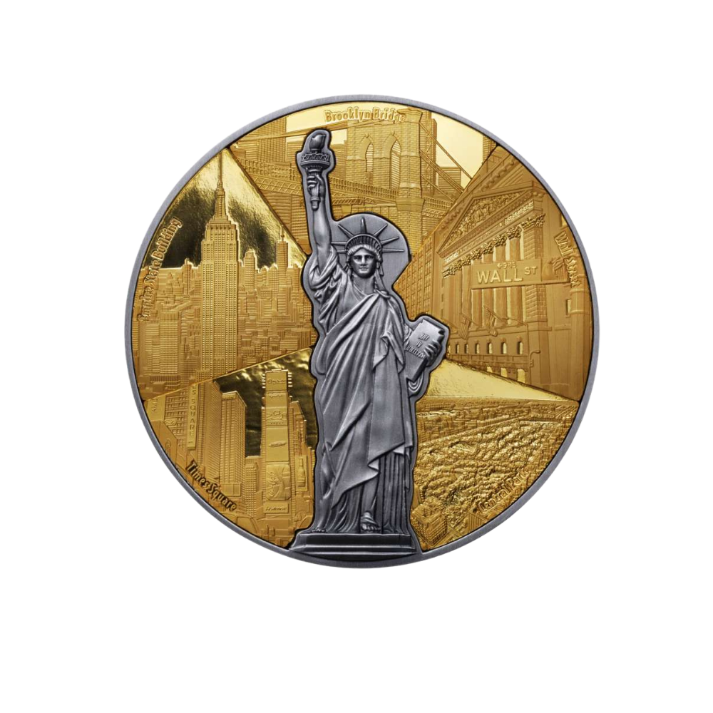 400 YEARS NEW YORK CITY 4 Oz Silver Coin $5 Barbados 2024