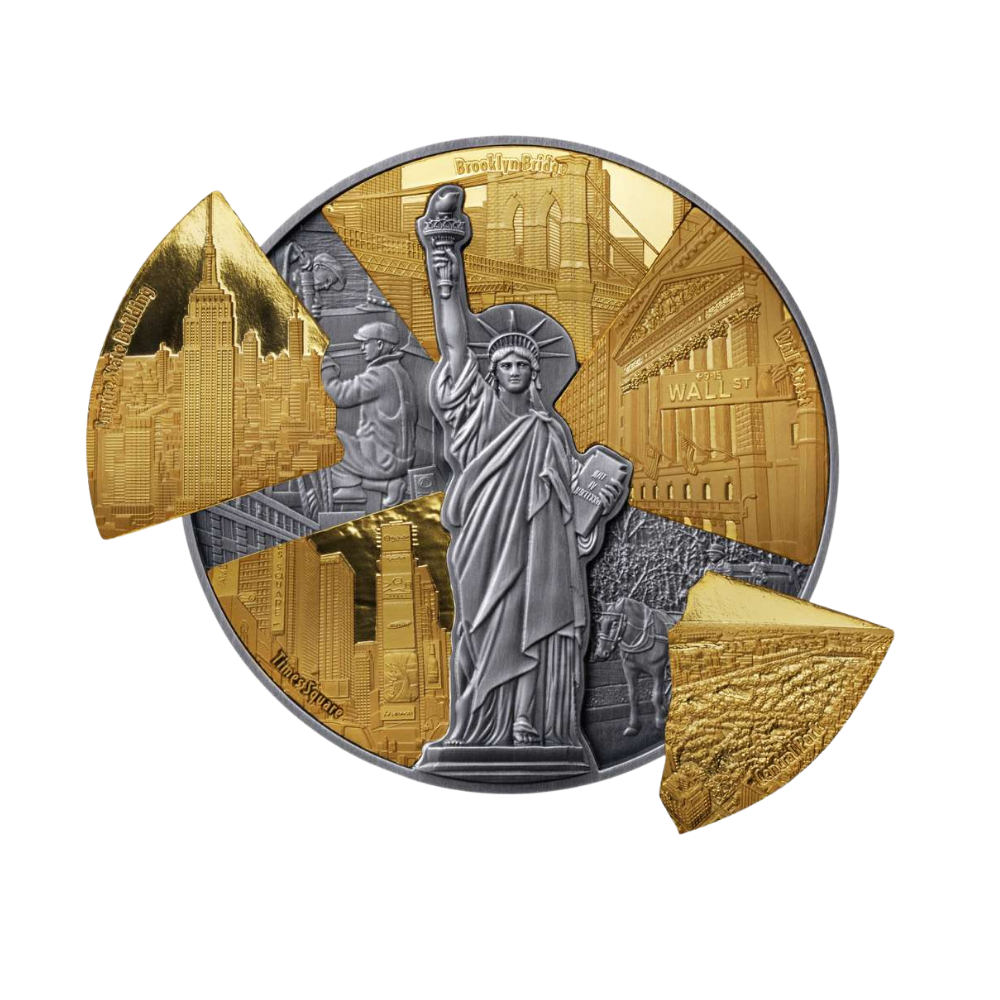 400 YEARS NEW YORK CITY 4 Oz Silver Coin $5 Barbados 2024