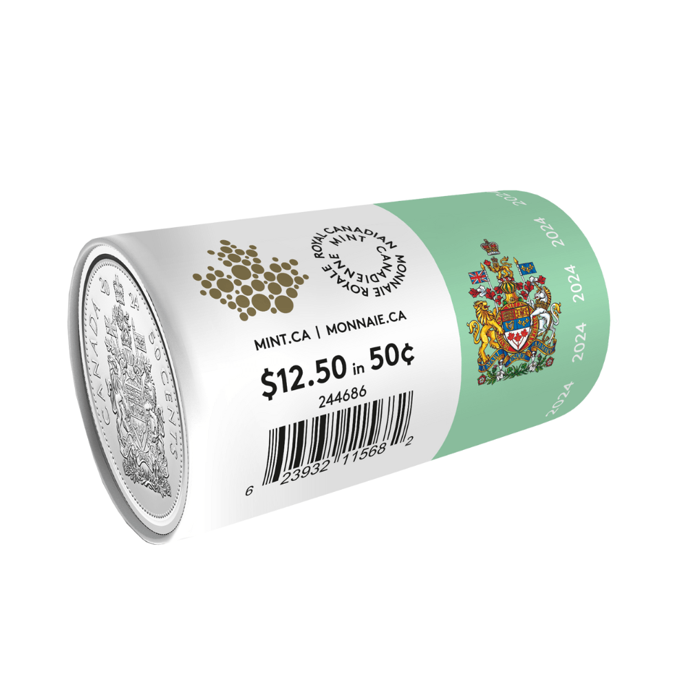 50 Cent Special Wrap Circulation Roll 2024 - PARTHAVA COIN