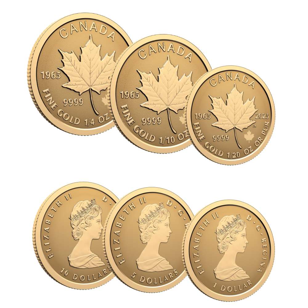 60th Anniversary of Canada’s Flag Fractional Set Gold Coins Canada 2025