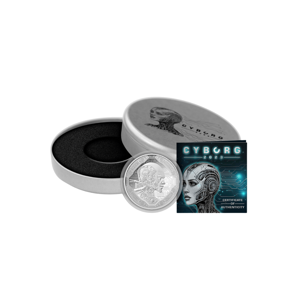 AI CYBORG Artificial Intelligence 1 Oz Silver Coin $5 Samoa 2023