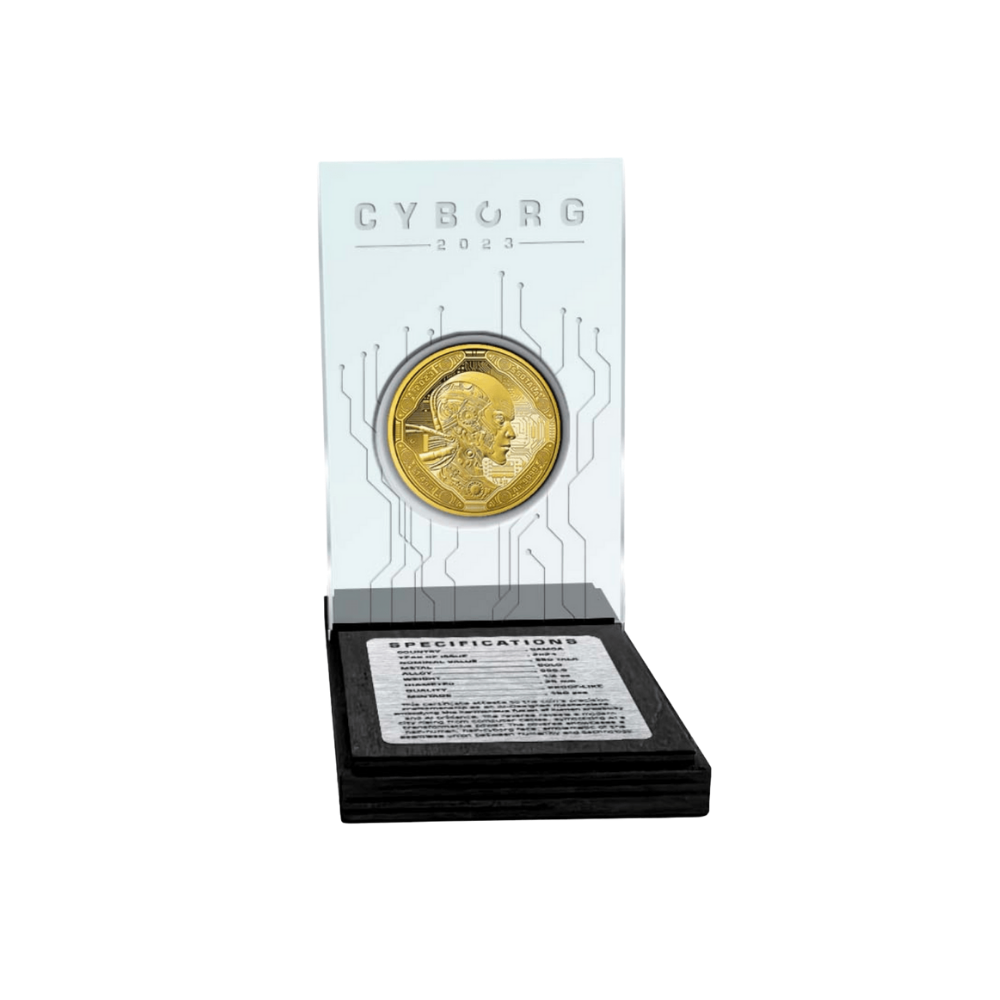 AI CYBORG Artificial Intelligence Gold Coin $50 Tala Samoa 2023