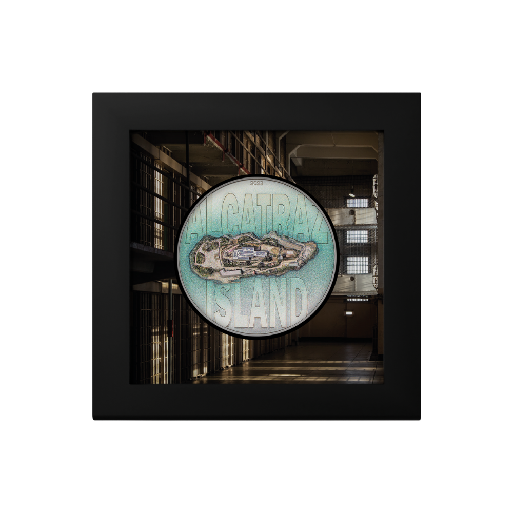 ALCATRAZ ISLAND 3 Oz Silver Coin $20 Cook Islands 2023