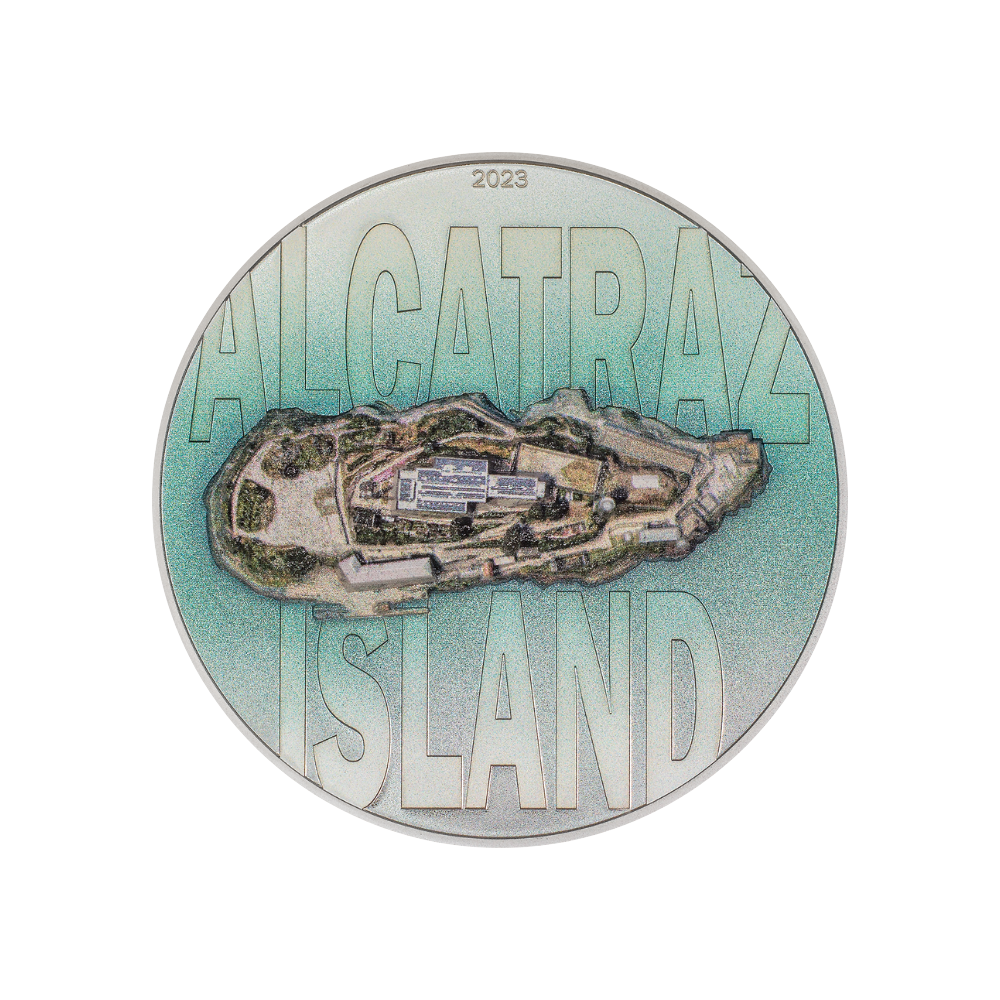 ALCATRAZ ISLAND 3 Oz Silver Coin $20 Cook Islands 2023 - CIT Coin
