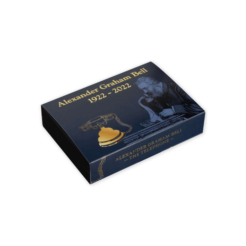 ALEXANDER GRAHAM BELL 100th Anniversary Shaped 3 Oz Silver Coin $5 Barbados 2022