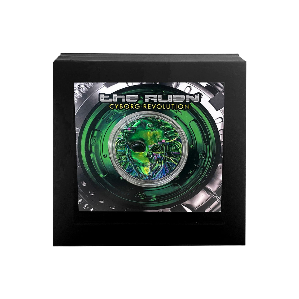ALIEN Cyborg Revolution 3 Oz Silver Coin $20 Palau 2021