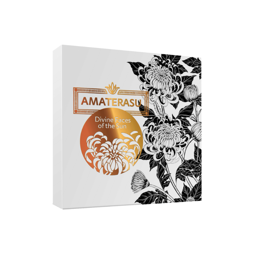 AMATERASU Divine Faces Of The Sun 3 Oz Silver Coin $5 Niue 2021