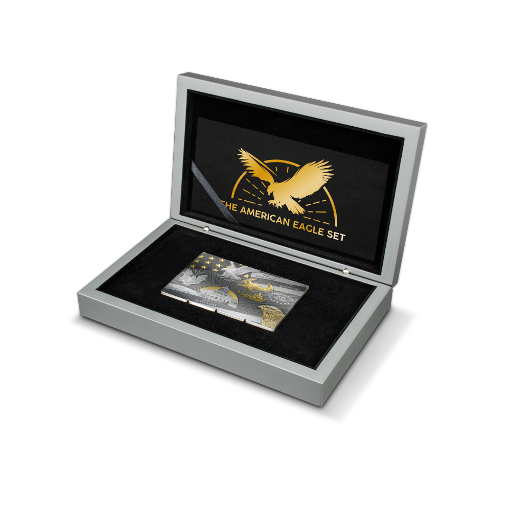 AMERICAN EAGLE Set 4x1 Oz Silver Coins $5 Barbados 2023