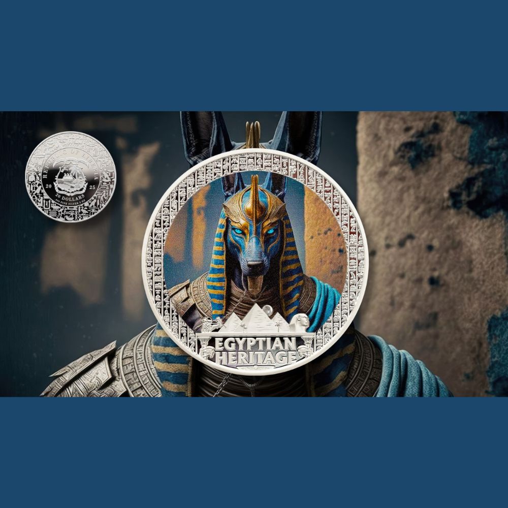Anibus Egyptian Heritage Series 2 Oz Silver Coin 2025 banner popcoins parthava coin