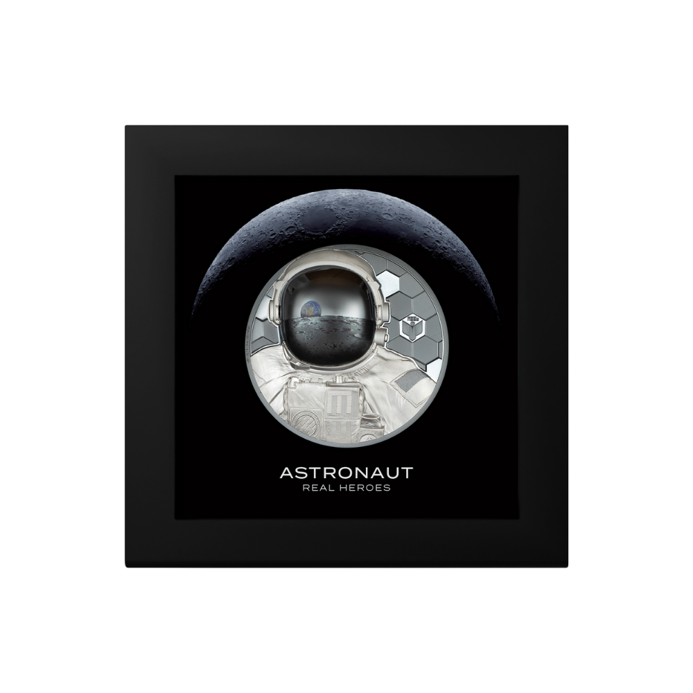 ASTRONAUT Real Heroes 3 Oz Silver Coin $20 Cook Islands 2024