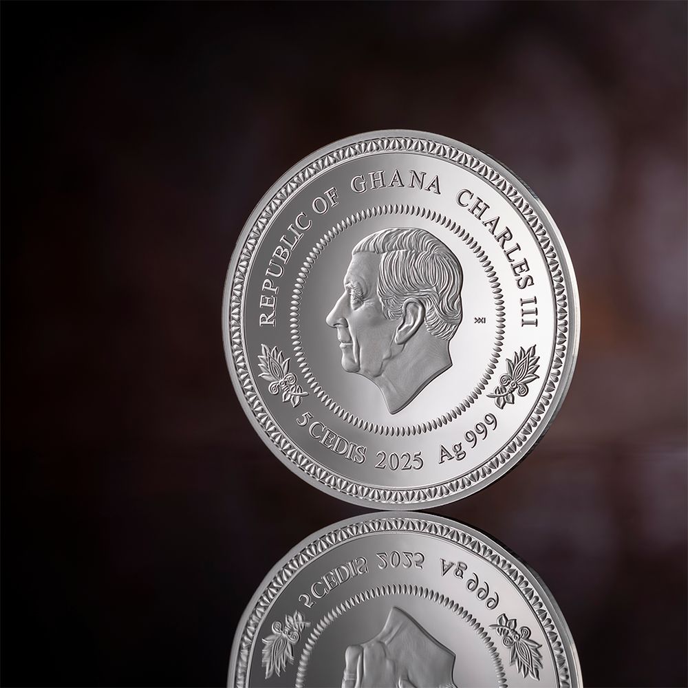 AUTUMN TREE OF LIFE 1 Oz Silver Coin 5 Cedis Ghana 2025