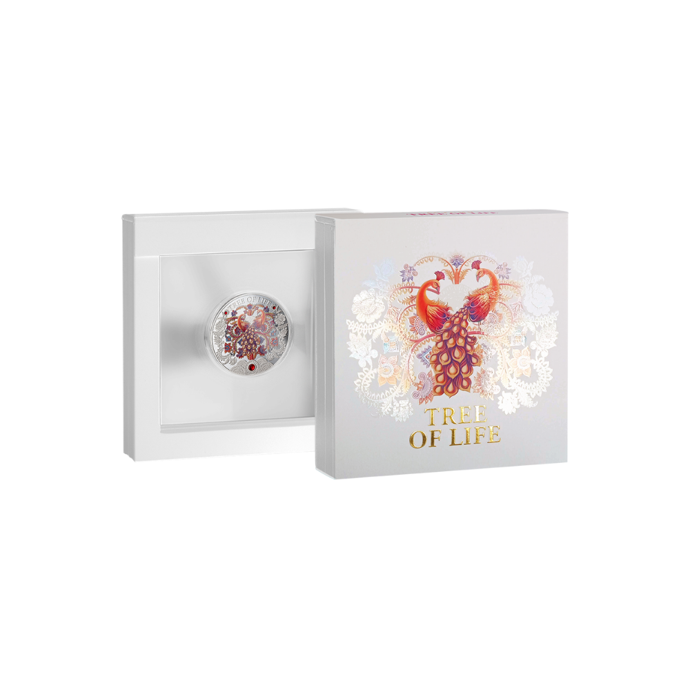 AUTUMN TREE OF LIFE 1 Oz Silver Coin 5 Cedis Ghana 2025