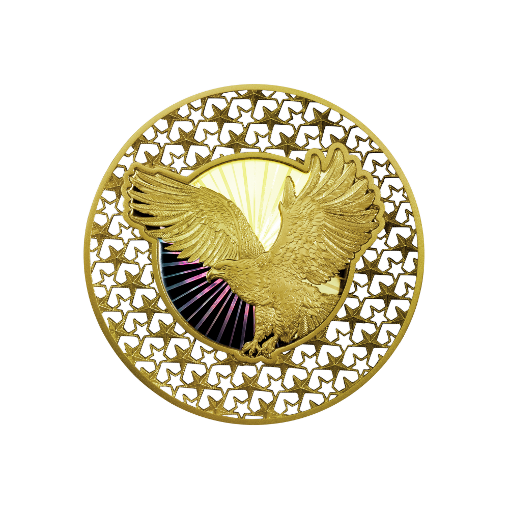 American Eagle Filigree Gilded 2 Oz Silver Coin 2026 MDM