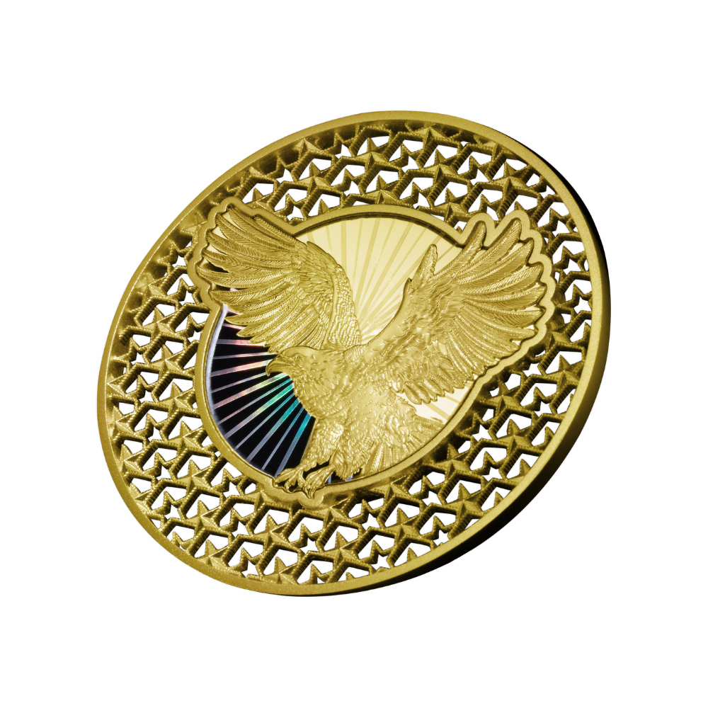 American Eagle Filigree Gilded 2 Oz Silver Coin 2026 MDM