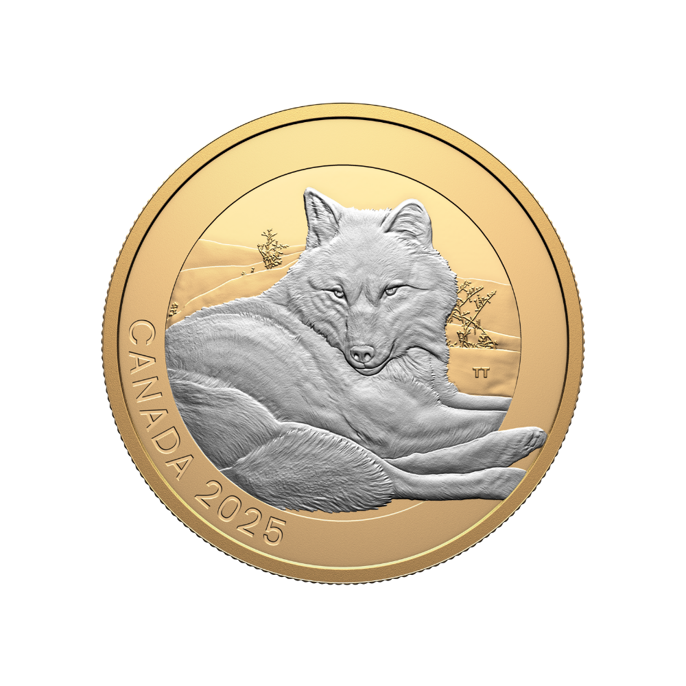 Animal Portraits Grey Wolf 1 Oz Fine Silver Coin Canada 2025