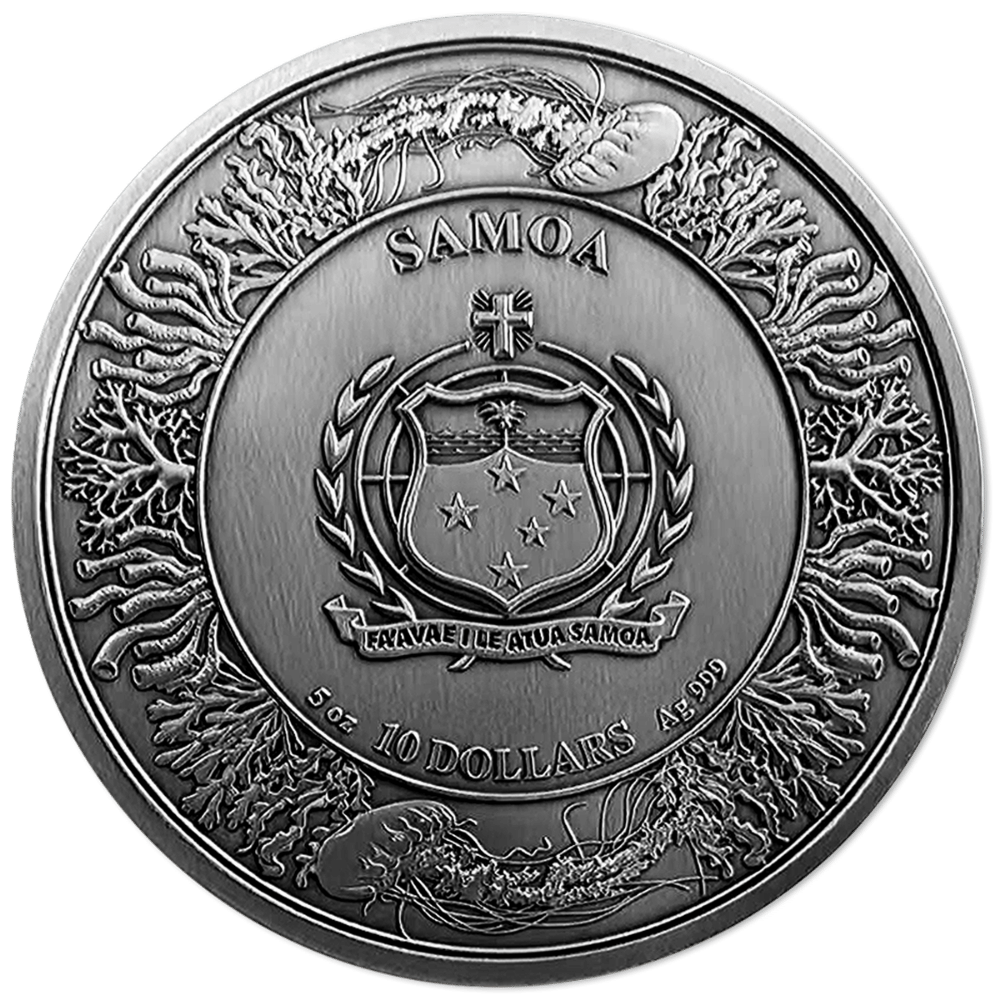 Atlantis Sliding Door Technique 5 Oz Silver Coin 2025 obverse