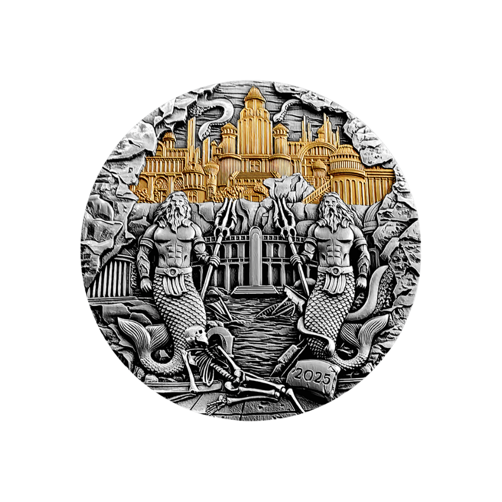 Atlantis Sliding Door Technique 5 Oz Silver Coin 2025