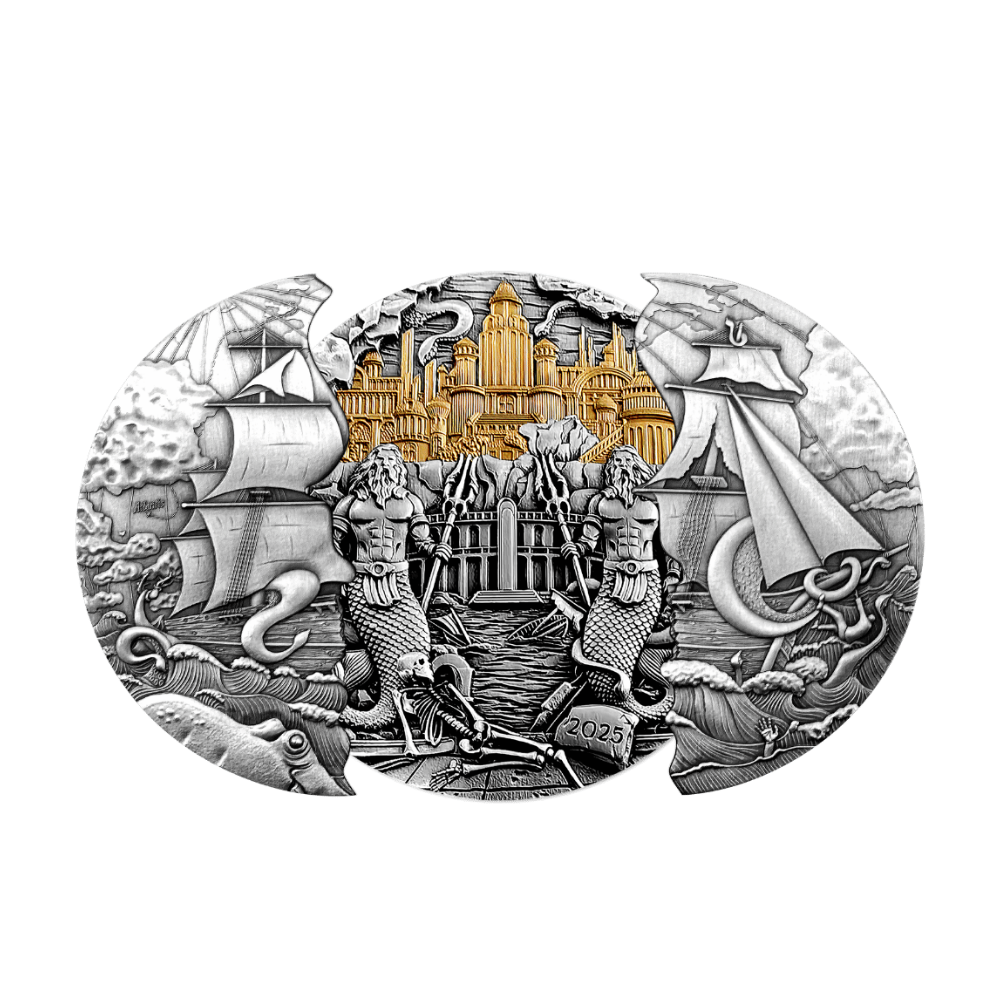 Atlantis Sliding Door Technique 5 Oz Silver Coin 2025