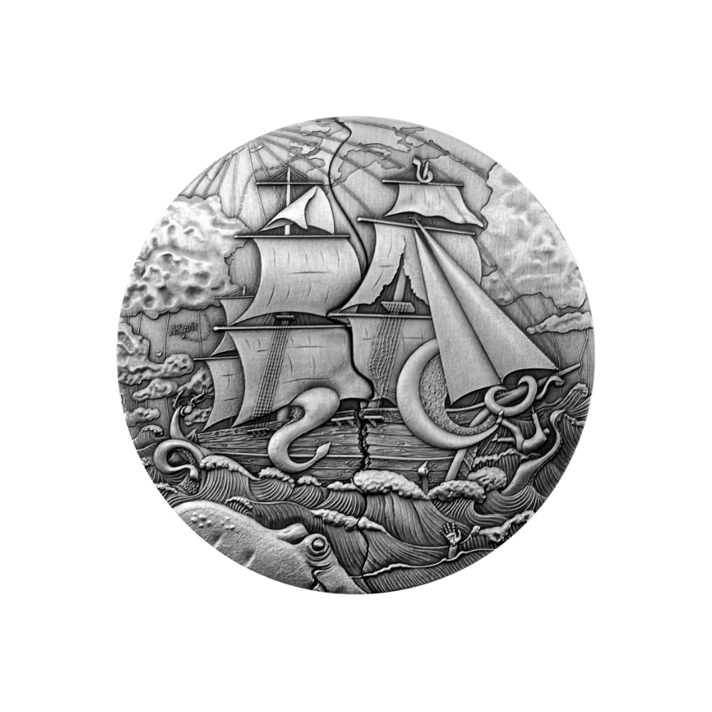 Atlantis Sliding Door Technique 5 Oz Silver Coin 2025