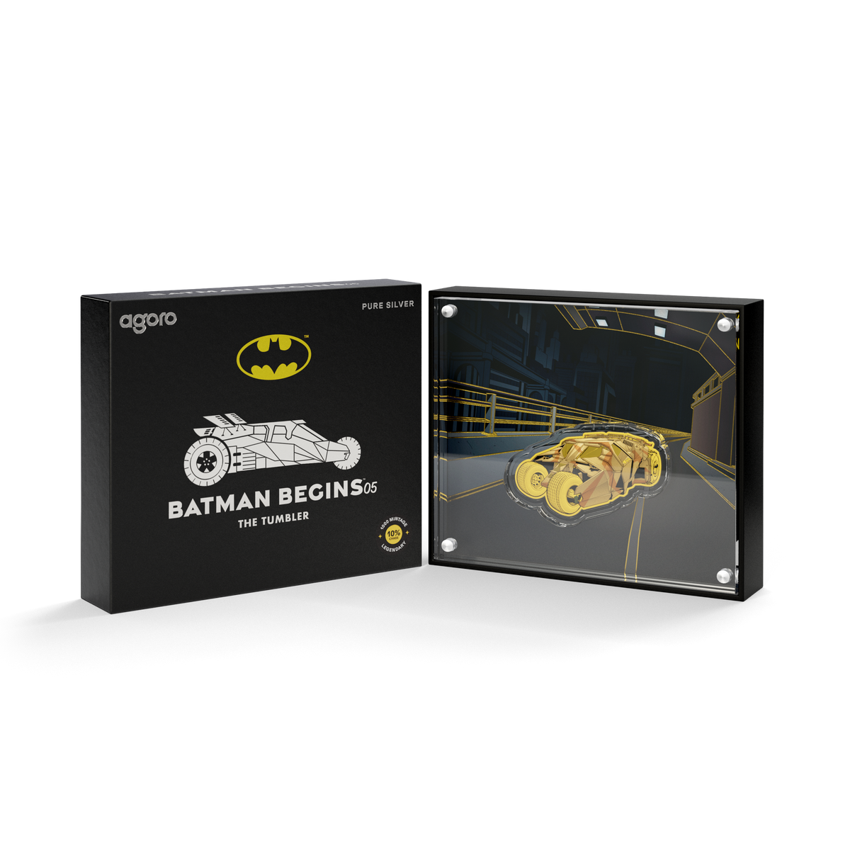 Batman Begins™ '05 The Tumbler Silver Collectible Coin Agoro