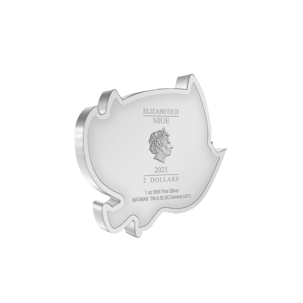 BATMAN™ FLYING Chibi 1 Oz Silver Coin $2 Niue 2021