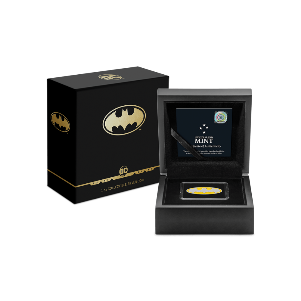BATMAN™ Logo 1 Oz Silver Proof Coin $2 Niue 2021